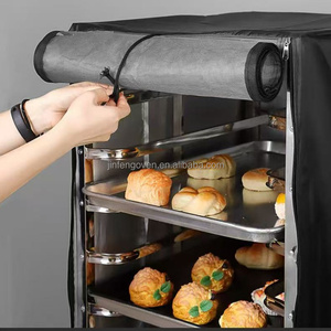 Giá để bánh mì bằng kim loại hình chữ nhật, có nắp đậy, dùng cho nhà ở, nhà bếp, nhà hàng, tiệm bánh, kích thước 28" D x 23" R x 61" C - Product Image 4