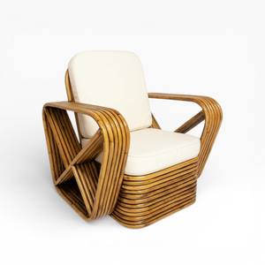 Fauteuil lounge en rotin tressé à la main, fauteuil de loisirs en rotin naturel fait main, mobilier d'extérieur et d'intérieur, fauteuil moderne pour salon et patio - Product Image 1