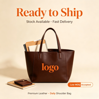 Sac fourre-tout en cuir véritable de qualité supérieure, grande capacité, simplicité urbaine, minimaliste, sac à bandoulière pour tous les jours, faible MOQ, stock disponible