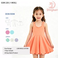 DH ODM Robe Salopette Active Sans Manches à Col Carré pour Filles, Esthétique Épurée, Robe Débardeur pour Tout-Petits, Vêtements de Jeu de Boutique