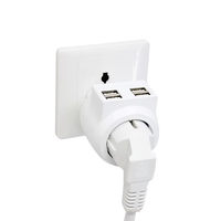 Prise murale USB 4 ports avec 1 prise CA, haute qualité, vente chaude, prix usine, usage commercial, certifiée GS