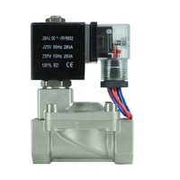 DKV SLP électrovanne à eau pilotée 220V 24V électrovanne à eau haute pression en acier inoxydable en laiton normalement fermée