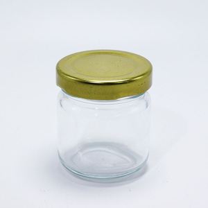 Wholesale Eco-Friendly Round Clear Glass <b>Jars</b> with Metal Lids for Honey Jams Olive Oil & Sugar Storage - Product Image 4