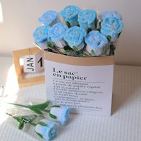 QY Hadiah Mawar Buatan Tangan untuk Hari Valentine Ibu, Ulang Tahun, dan Wanita, Buket Bunga Mawar Berkualitas Tinggi dari Pipa Cleaner, Bunga Mawar dari Kawat Pipa