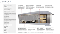 Casa Modular Prefabricada Portátil y Desmontable E5 Moderna de 20 pies/40 pies, Cápsula Inteligente, Cabañas, Hotel, Oficina en Casa