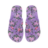 Tongs PE pour femmes 2022, tongs confortables avec imprimé floral, logo personnalisé, pantoufles bon marché, populaire
