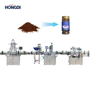 Ligne de production automatique de remplissage de poudre en verre/plastique à faible bruit, marque HONGDI, remplisseur à vis sans fin pour l'alimentation et les produits chimiques - Product Image 2