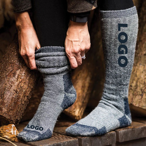 Wholesale Luxury Athletic Merino Wool <strong>Compression</strong> Sports <strong>Socks</strong> with OEM Logo Custom Designed for Youth No MOQ - Product Image 1