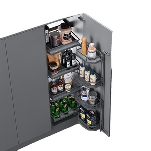 Unihopper Cabinet Organizer Pull Out Basket Iron Chrome Plated Multi Function <b>Kitchen</b> <b>Storage</b> Solution - Product Image 4