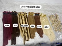Vague profonde Remy cheveux humains en soie brésilienne cheveux en vrac pour le tressage Extensions de cheveux de vague naturelle pas de trame Crochet tresses #27 # bug #4