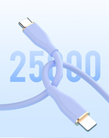 Câble de charge USB C en silicone PD 27W 3A, charge rapide, transfert de données, type C, silicone liquide TPE, câble 3A pour iPhone 12 14 Pro Max IOS
