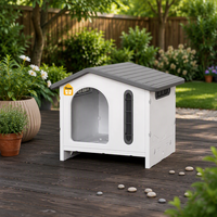 Maison pour animaux de compagnie intérieure triangulaire, imperméable et respirante, en plastique durable, avec boutons-pression, pour chiens, chats et petits animaux, utilisable toute l'année