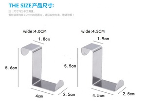 Kait Gantung Pintu dari Baja Anti Karat, Tanpa Bor, untuk Kamar Mandi, Dapur, dan Penyimpanan Rumah Tangga - Product Image 2