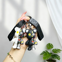 Porte-clés Ours de Dessin Animé, Pendentif Créatif, Cadeau pour Couple, Accessoire pour Clés de Voiture et Sac, Porte-clés en Plastique, Vente en Gros
