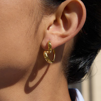 Gaovo Boucles d'oreilles créoles en acier inoxydable plaqué or 18 carats pour femme, étanches, hypoallergéniques, collection de bijoux romantiques et tendance, cadeau