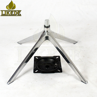 Chaise pivotante de salon, en aluminium massif 4 jambes, base pivotante, pivotante, pivotante, pour salle à manger