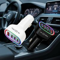 Autolader 4-in-1 aansteker sigarettenaansteker stijlvolle LED G auto 90W 4 poorten PD30W QC3.0 supersnel opladen fabrieks OEM ODM