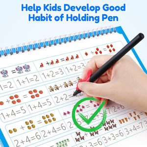 Lớn Tái Sử Dụng Ma Thuật Rãnh Viết Sách Thực Hành Cho Trẻ Em 3-8 Trẻ Em Mẫu Giáo Mầm Non Thư Pháp Máy Tính Xách Tay Số Thư - Product Image 6