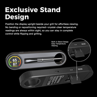 Baterai Isi Ulang Nirkabel BT Terbaru 820FT 270 °   Termometer Daging Digital Pintar Tahan Air IP67 yang Dapat Diputar untuk BBQ Grill Smoker