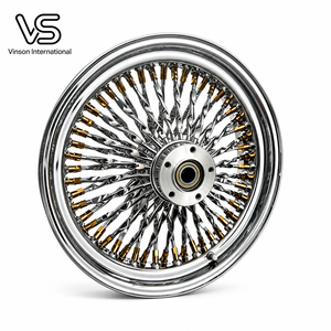 Rueda de alambre cromada de 21 pulgadas para motocicleta Cruiser, especificación personalizada, venta al por mayor - Product Image 2