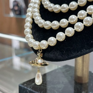 Collar Saturno Estilo Punk Empress Dowager, Cadena de Aleación de Lujo para Banquete, Diseño de Gota de Agua Tridimensional de Tres Capas - Product Image 6