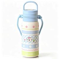 Botella de Agua con Aislamiento al Vacío de Dibujos Animados para Niños de 500 ml, con Asa y Correa para el Hombro, a Prueba de Fugas, Termo Infantil con Impresión de Logotipo Personalizado