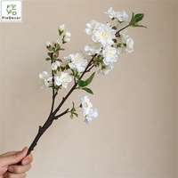 Nouvelle arrivée fleurs de printemps soie pêche fleur de cerisier 49cm fleur branche artificielle pour la décoration de mariage de fête à la maison