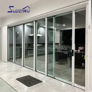Aluminum Doors Sliding Customized Double Glaze Aluminum Profile Sliding Door