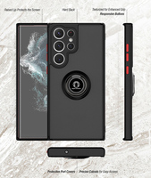 Coque arrière pour Samsung Galaxy S23 Ultra S22 S21 S20 avec anneau magnétique TPU PC Anti-chute Coque de protection pour téléphone