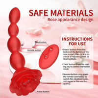 Bouchon anal en silicone souple BlueRabbit avec télécommande, 10 modes de vibration rotatifs, masseur de prostate, jouet sexuel anal