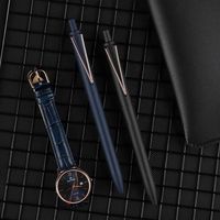 Stylo bille métallique personnalisé de haute qualité avec logo, encre noire 0,5 mm, en plastique, promotionnel, multifonctionnel, de luxe