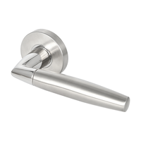Poignée de porte ergonomique en acier inoxydable chromé, à rosace fendue et courbée, pour hôtel