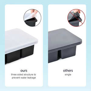 New Arrivals Eco-Friendly Easy Release <b>Silicone</b> Cube Tray BPA Free Large Whiskey Ice Cream <b>Tools</b> with Lid Oven Safe - Product Image 6