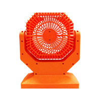 Ventilateur de camping extérieur portable personnalisé DC 3.7V Type-C Chargeur Lumière d'urgence Ventilateur de table de pulvérisation en plastique transfrontalier Batterie