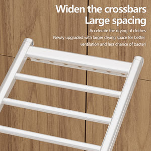 Tendedero de <span class=keywords><strong>ropa</strong></span> de suelo a techo, tendedero plegable, tendedero de interior para balcón con forma de ala, tendedero para edredones - Product Image 6