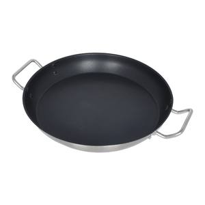 Sartén Redonda de Acero Inoxidable para Mariscos, con Doble Asa, Fondo Plano, Resistente al Calor, Antiadherente, para Paella, Apta para Estufas de Inducción y Gas - Product Image 1