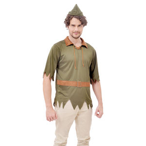 Костюм эльфа в деревенском стиле, одобренный BSCI, зеленая туника эльфа с острым капюшоном для сценических выступлений и кастомизации косплея - Product Image 3