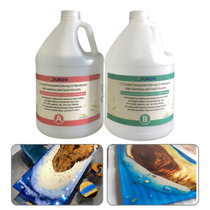 <span class=keywords><strong>Resina</strong></span> Epossidica <span class=keywords><strong>Trasparente</strong></span> Cristallina per Colate Profonde a Bassa Viscosità per Realizzare Tavoli Effetto Fiume in Legno - Product Image 4
