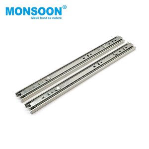 heavy duty <b>drawer</b> rail 3 fold full extension hydraulic <b>drawer</b> runner 30mm kitchen ball bearing hanging <b>drawers</b> guides - Product Image 4