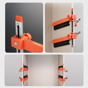 Imbot DIY kabinet laci geser Penyelaras Jig dengan tanda Laser dan perangkat keras kabinet penjepit cepat untuk pertukangan