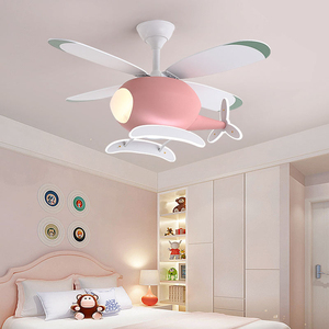Ventilateur de plafond design hélicoptère avec lumière LED, télécommande, pour salon, bébés et enfants, blanc chaud doux 3500K, surface en acrylique - Product Image 4