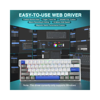 Clavier de jeu Aula Win60 He Max avec capteur Hall de précision, échangeable à chaud, filaire, design 60 % pour les joueurs PC