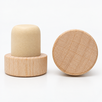 Couvercle rond en bois avec bouchon en caoutchouc de silicone pour l'étanchéité des bouteilles, bouchon en liège naturel, OEM personnalisé