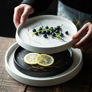 <span class=keywords><strong>Assiette</strong></span> <span class=keywords><strong>de</strong></span> présentation mariage design marbre <span class=keywords><strong>de</strong></span> luxe assiettes en porcelaine <span class=keywords><strong>blanche</strong></span> assiettes <span class=keywords><strong>de</strong></span> restaurant assiettes en grès noir vente en gros - Product Image 6