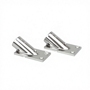 Stainless Steel 316 Marine Rectangular Railing Base 30 Degree 1-1/4 Inch Tube Handrail Fitting Stanchion <b>Yacht</b> Boat Hardware - Product Image 5