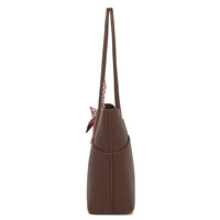 Maßgefertigte Einfarbige Damenhandtaschen Schlichtes Design Große Kapazität Tragetasche Reißverschluss-Geldbörse Litschi-Muster Schultertasche Großhandel