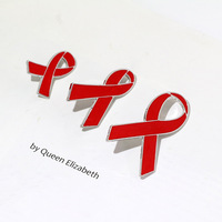 Broche papillon ruban rouge du fabricant, épinglette émaillée pour la sensibilisation au VIH/SIDA, badge de revers