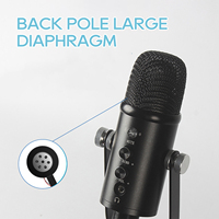 Microphones professionnels BM-86 DSP à réduction de bruit avec support de bras USB LOS système Android son haute fidélité diffusion en direct animation