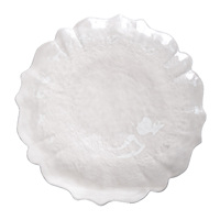 Assiettes de présentation élégantes cannelées transparentes, texture martelée, vente en gros directe usine, pour mariages et banquets