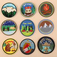 Patchs brodés en gros en stock, accessoires de vêtements DIY, patchs personnalisés, patch brodé feuille de plante et herbe pour appliqué